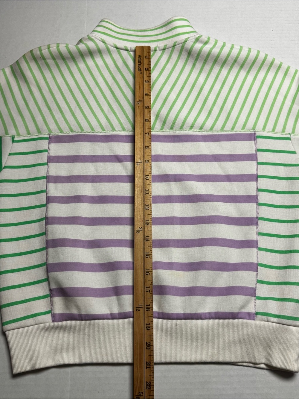 Scotch & Soda Women's Relaxed Half-Zip Sweatshirt In Stripe Size: XS - Picture 13 of 13